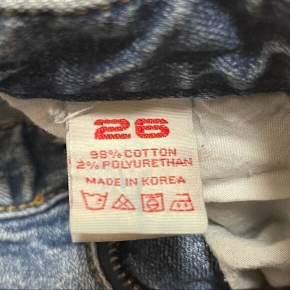 Bakerstreet Distressed Skinny Raw Hem Jeans SIZE 26 - Picture 14 of 15